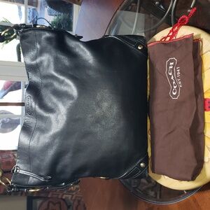 💘🖤💘 BLACK COACH CARLY LIMITED EDITION LEATHER SHOULDER VINTAGE HOBO BAG 10616